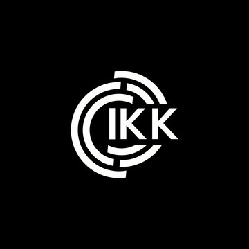 IKK letter logo design. IKK monogram initials letter logo concept. IKK letter design in black background.