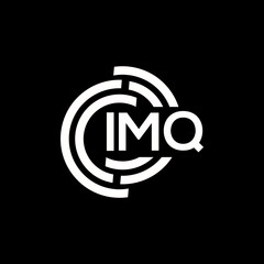 IMQ letter logo design. IMQ monogram initials letter logo concept. IMQ letter design in black background.
