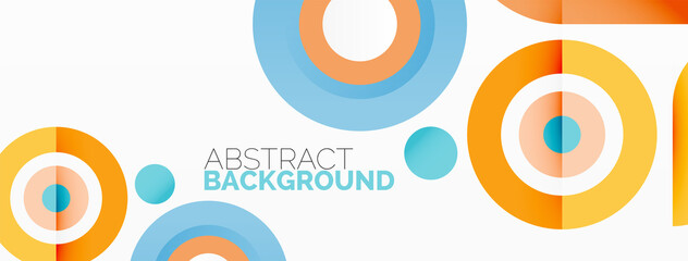 Rings and circles geometric abstract background for wallpaper, banner, backdrop