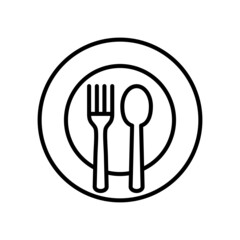 fork spoon and plate