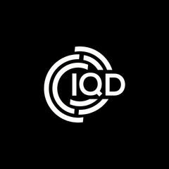 IQD letter logo design. IQD monogram initials letter logo concept. IQD letter design in black background. © Faisal