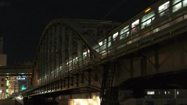 隅田川橋梁　夜景
