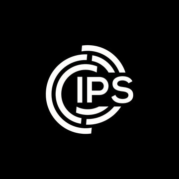 IPS letter logo design. IPS monogram initials letter logo concept. IPS letter design in black background.