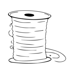 Spool of thread doodle icon, thread, sewing accessories