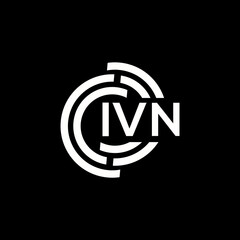 IVN letter logo design. IVN monogram initials letter logo concept. IVN letter design in black background.