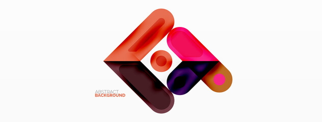 Square and circle minimal abstract background. Vector illustration for wallpaper banner background