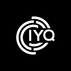 Obraz premium IYQ letter logo design. IYQ monogram initials letter logo concept. IYQ letter design in black background.