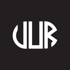 UUR letter logo design on black background. UUR creative initials letter logo concept. UUR letter design.