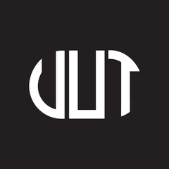 UUT letter logo design on black background. UUT creative initials letter logo concept. UUT letter design.