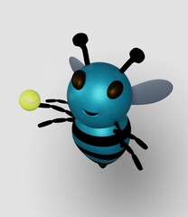 Tennis Ball and Bee