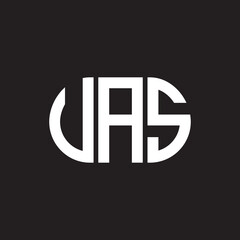 VAS letter logo design on black background. VAS creative initials letter logo concept. VAS letter design.