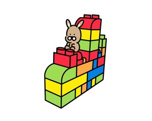 カラフルなブロックのおもちゃ