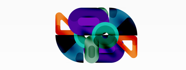 Creative geometric wallpaper. Circles, lines background. Business template for wallpaper, banner, background or landing