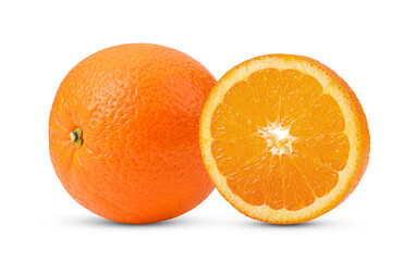 Orange fruits isolated on white