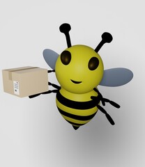 Shipping Box and Bee