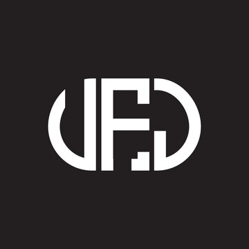 VFJ letter logo design. VFJ monogram initials letter logo concept. VFJ letter design in black background.