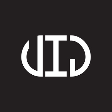 VIJ letter logo design. VIJ monogram initials letter logo concept. VIJ letter design in black background.