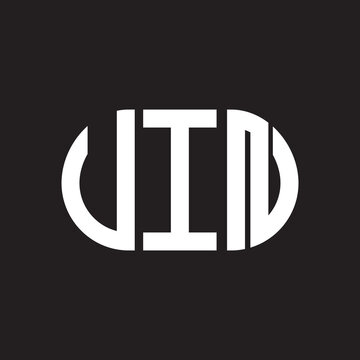 VIN letter logo design. VIN monogram initials letter logo concept. VIN letter design in black background.