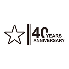 40 years anniversary celebration simple logo