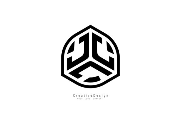 JJI letter logo design template vector