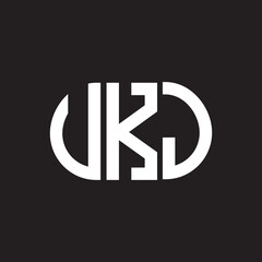 VKJ letter logo design. VKJ monogram initials letter logo concept. VKJ letter design in black background.