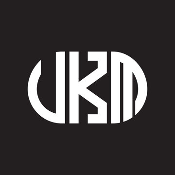 VKM letter logo design. VKM monogram initials letter logo concept. VKM letter design in black background.