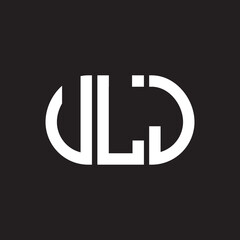 VLJ letter logo design. VLJ monogram initials letter logo concept. VLJ letter design in black background.