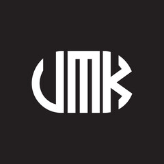 VMK letter logo design. VMK monogram initials letter logo concept. VMK letter design in black background.