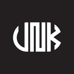 VNK letter logo design. VNK monogram initials letter logo concept. VNK letter design in black background.