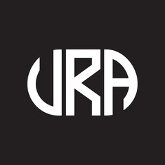 VRA letter logo design. VRA monogram initials letter logo concept. VRA letter design in black background.