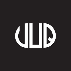 VUQ letter logo design. VUQ monogram initials letter logo concept. VUQ letter design in black background.