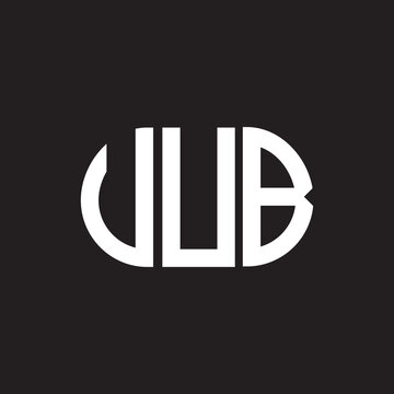 VUB letter logo design. VUB monogram initials letter logo concept. VUB letter design in black background.
