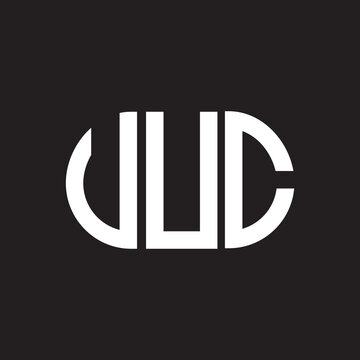 VUC letter logo design. VUC monogram initials letter logo concept. VUC letter design in black background.