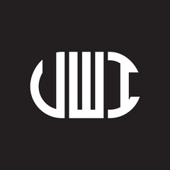VWI letter logo design. VWI monogram initials letter logo concept. VWI letter design in black background.