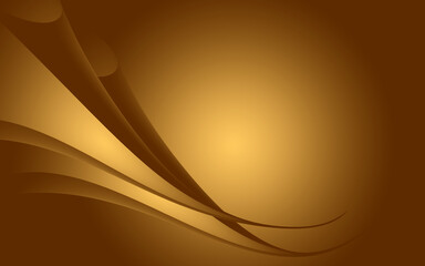 Abstract yellow brown gradient curve background illustration