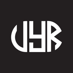 Obraz premium VYR letter logo design. VYR monogram initials letter logo concept. VYR letter design in black background.