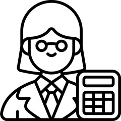 accountant outline icon