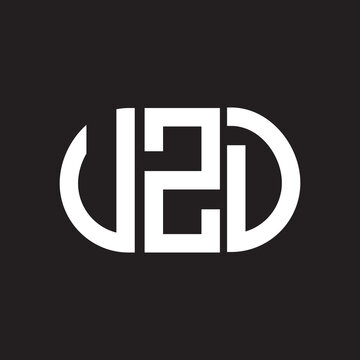VZD letter logo design. VZD monogram initials letter logo concept. VZD letter design in black background.