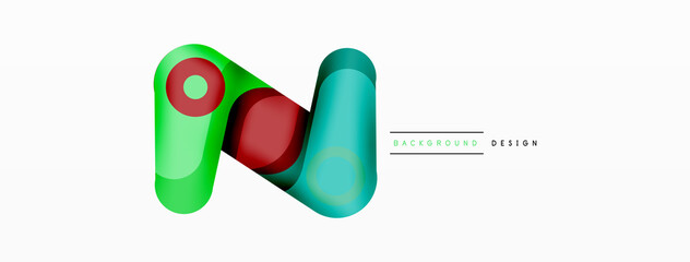 Modern stylish geometric background. Abstract round shapes composition for wallpaper, banner, background or landing