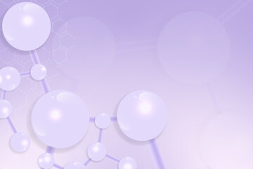 Purple scientific concept background with copy space, illustration vector.	