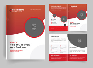 Creative Corporate Bi-fold Brochure Design Template
