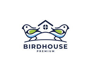 Bird House Icon Logo Design Inspiration