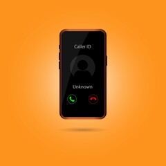 Unknown number calling. Vector illustration