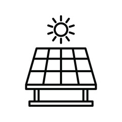 Solar energy panel icon. solar panel sign. vector illustration