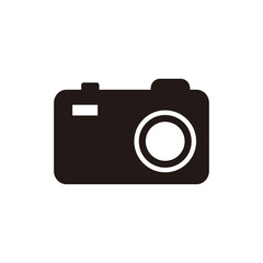 camera icon vector on white background	