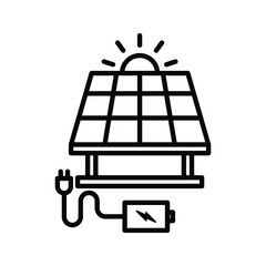 Solar energy panel icon. solar panel sign. vector illustration