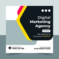 Creative digital business marketing post banner template,Digital marketing social media post banner template,social media marketing post