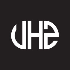 Obraz premium VHZ letter logo design. VHZ monogram initials letter logo concept. VHZ letter design in black background.