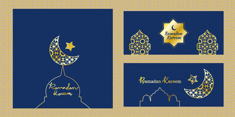 Islamic style Ramadan Kareem festival card