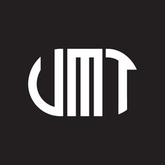 VMT letter logo design. VMT monogram initials letter logo concept. VMT letter design in black background.